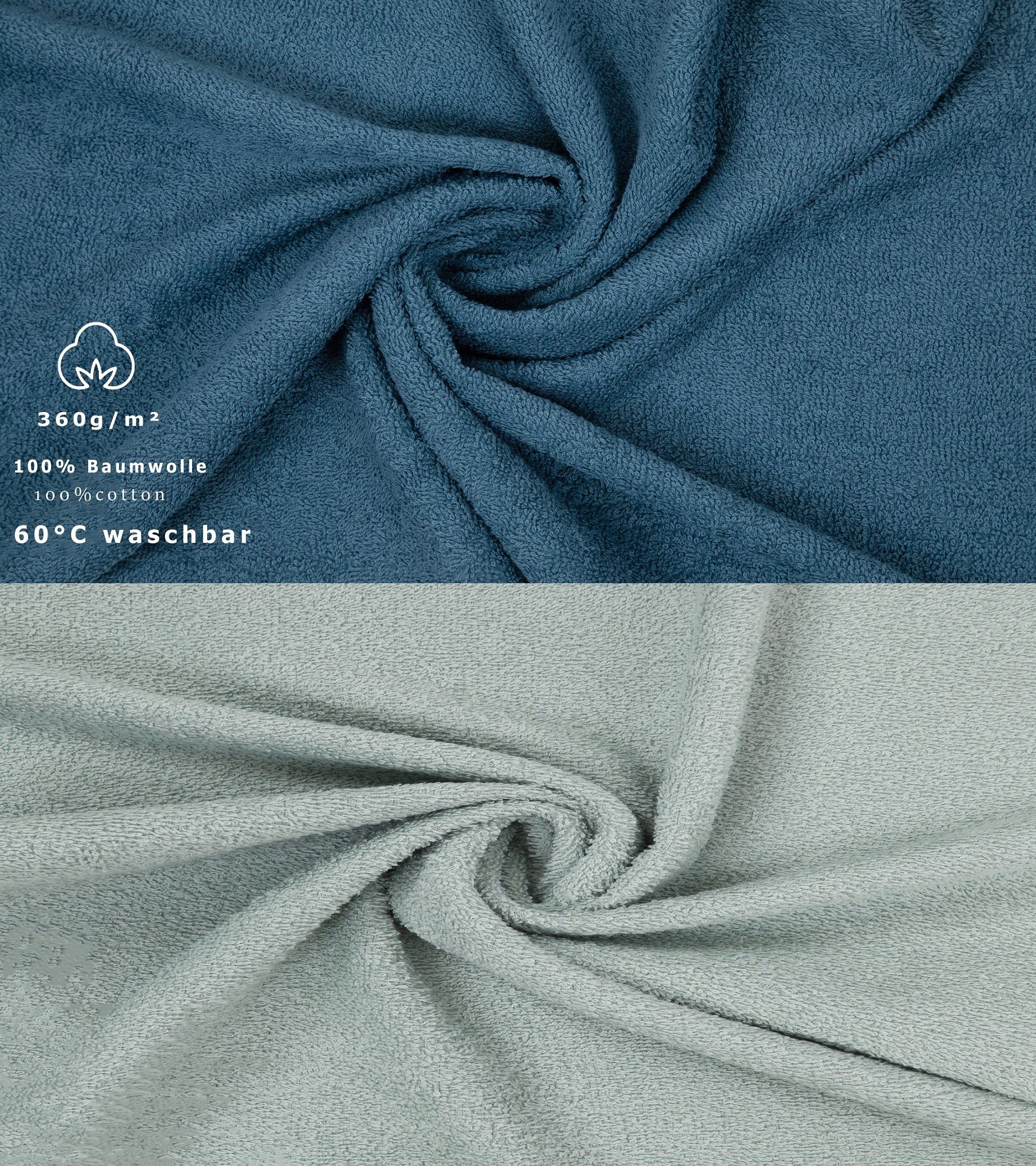 Betz Saunatuch 2 Stück Saunatücher XXL Berlin 70 x 200 cm Jade - Taubenblau, 100% Baumwolle
