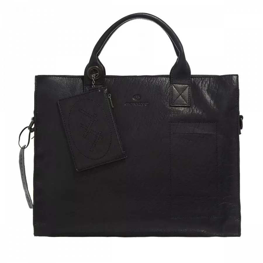 Micmacbags - Micmacbags Handle Bags Leder Black - schwarz