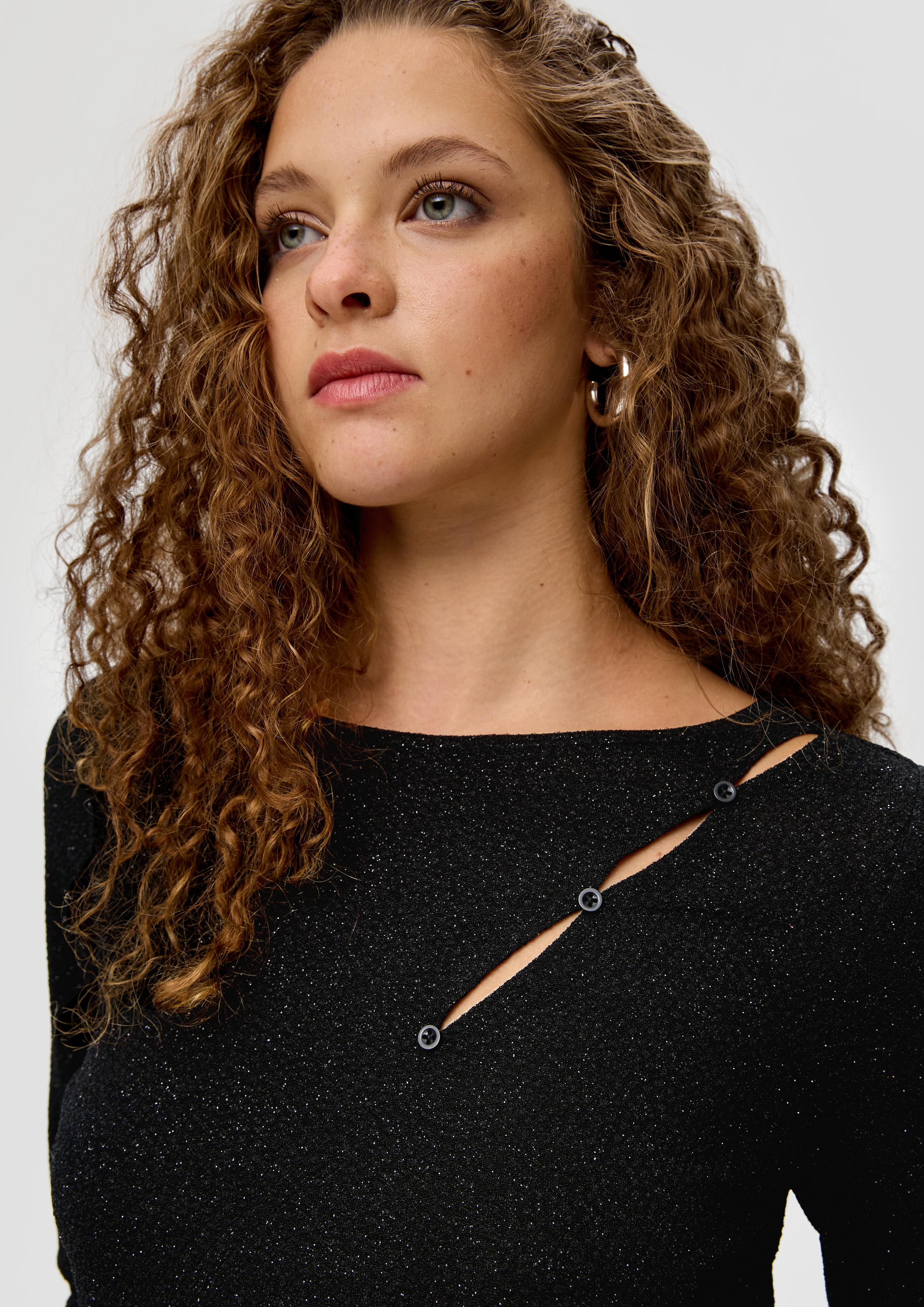 Langarmshirt mit Knopfleiste  2138356-9999