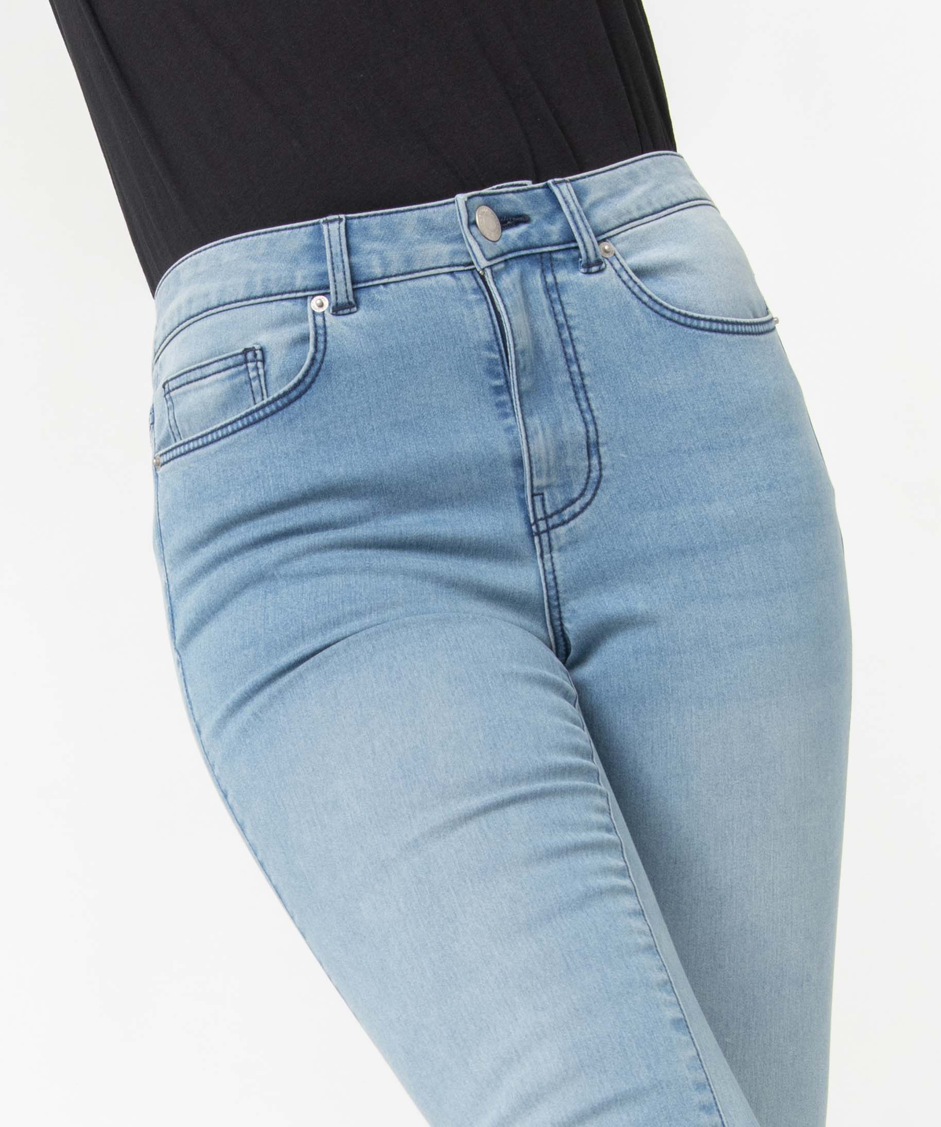Jean femme coupe skinny taille haute stone | GEMO