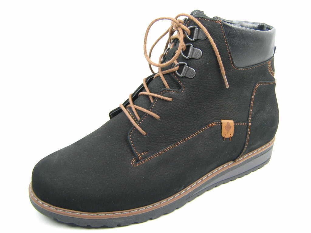 WALDLÄUFER Schnür-Stiefeletten schwarz Havida