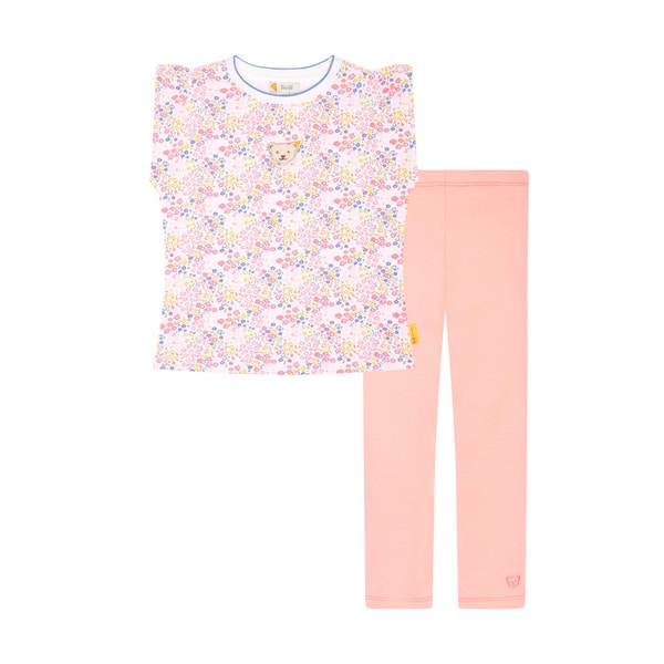 Set Hose + T-Shirt kurzarm, rosa für Mädchen