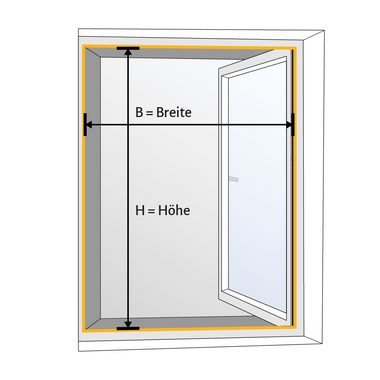 empasa Insektenschutz-Fensterrahmen MASTER SLIM, Stabiles Fliegengitter Fenster - Selbstbausatz - Alurahmen