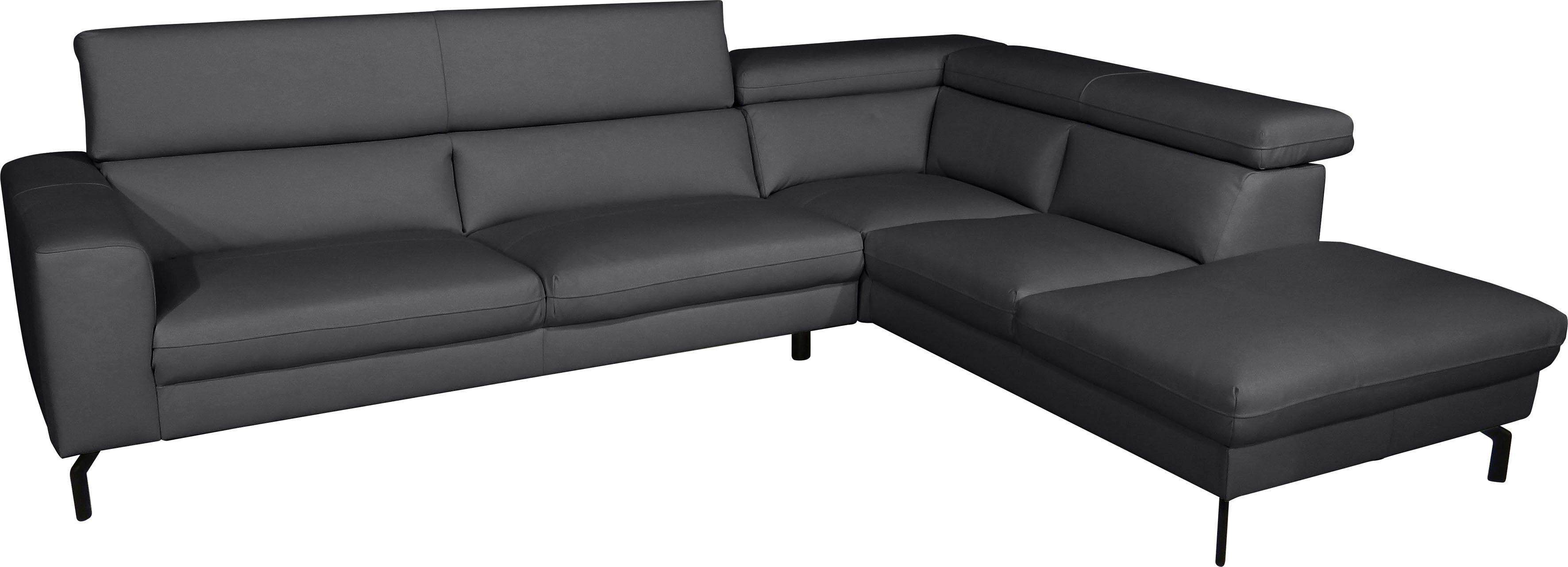 Places of Style Ecksofa Olanta, mit verstellbaren Kopfstützen