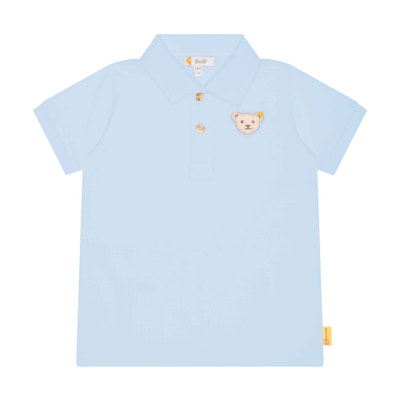 Poloshirt kurzarm, hellblau für Jungs