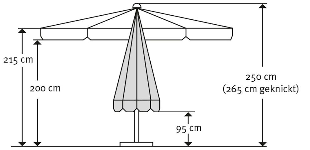 Schneider Schirme Marktschirm Orlando, Durchmesser 270 cm, natur, rund, ohne Schirmständer