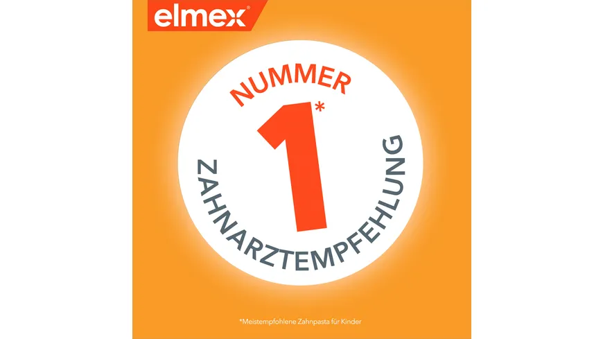 elmex Kinderzahnpasta 2-6 Jahre– kindgerechte Zahnreinigung für hochwirksamen Kariesschutz – mit Aminfluorid
