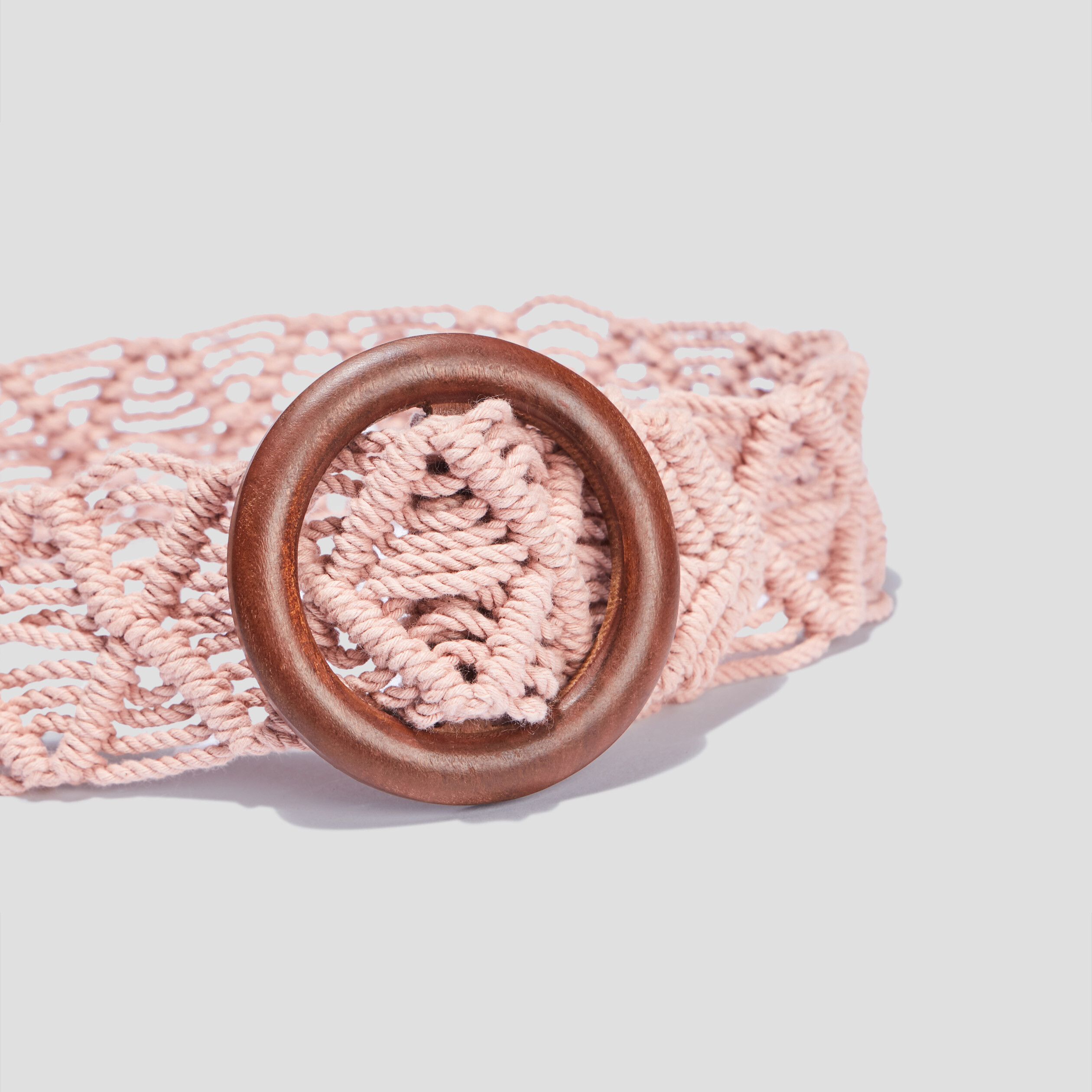 Ceinture tressée rose clair femme | La Halle