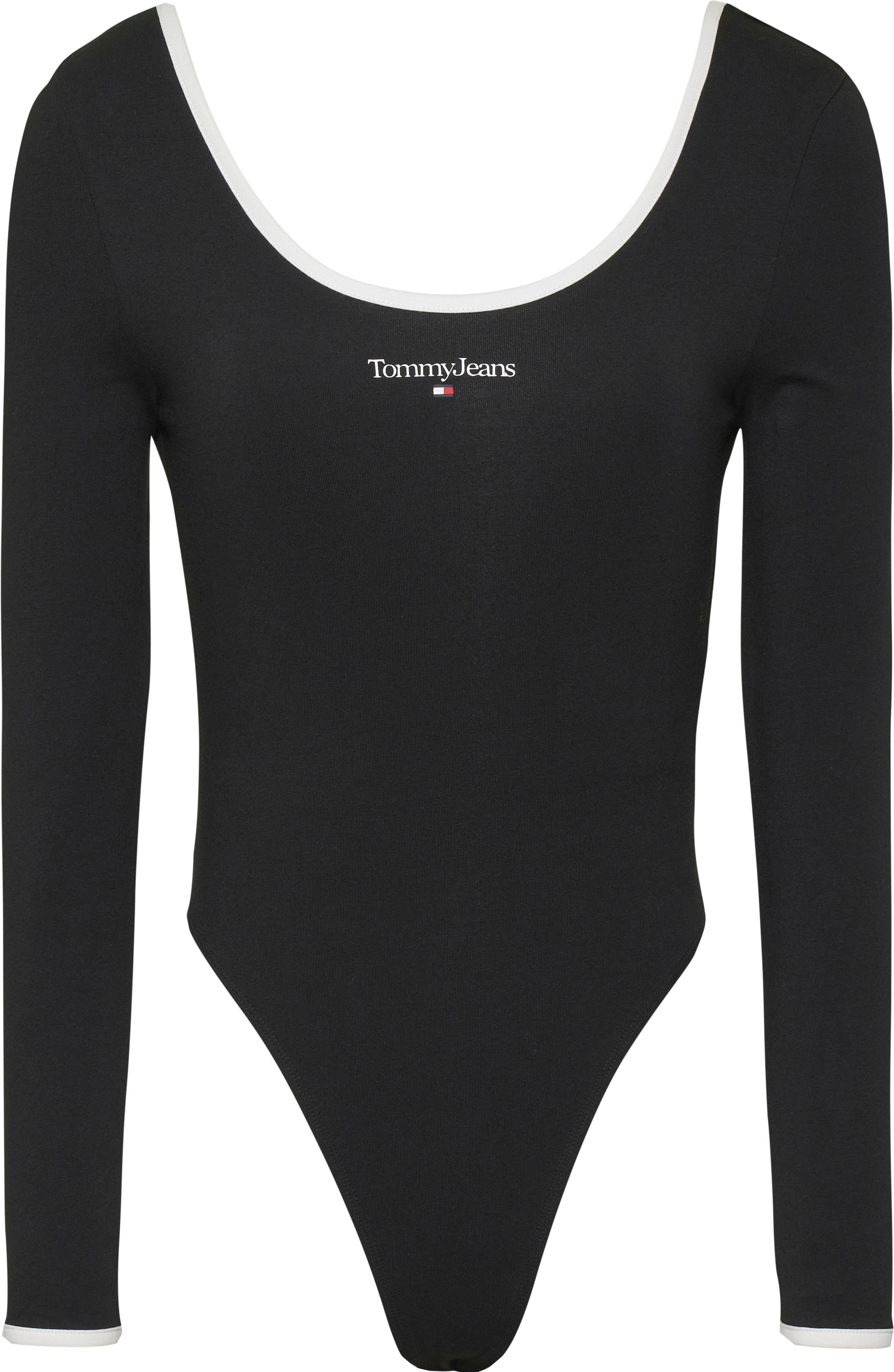 Tommy Jeans Langarmbody TJW LINEAR 2 LS BODY mit kontrastfarbenem Tommy Jeans Logoschriftzug