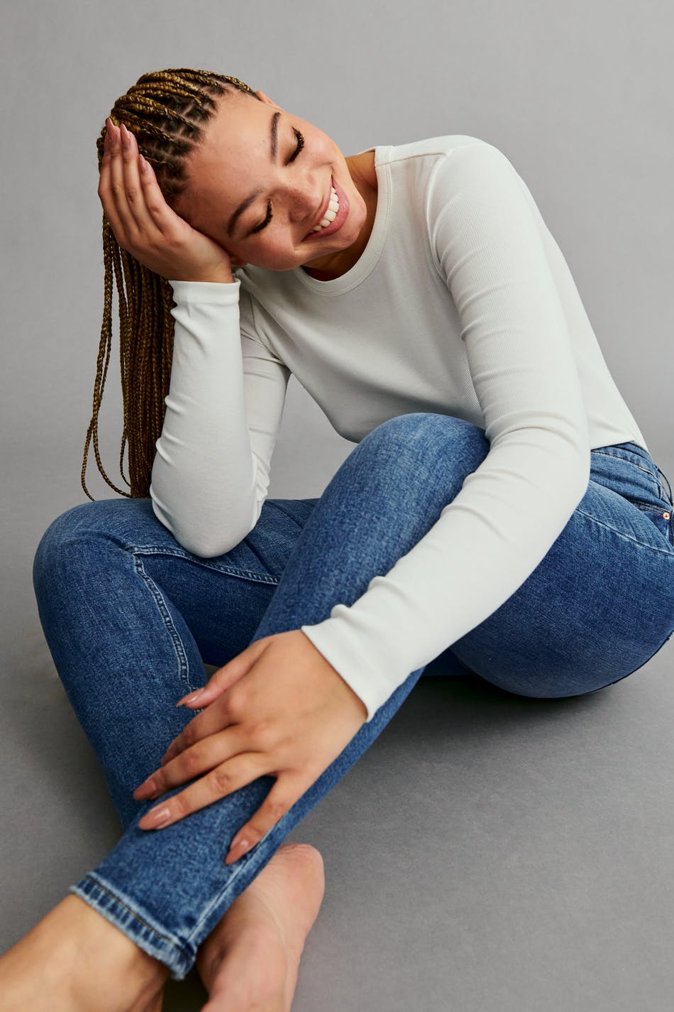 Mid waist skinny jeans