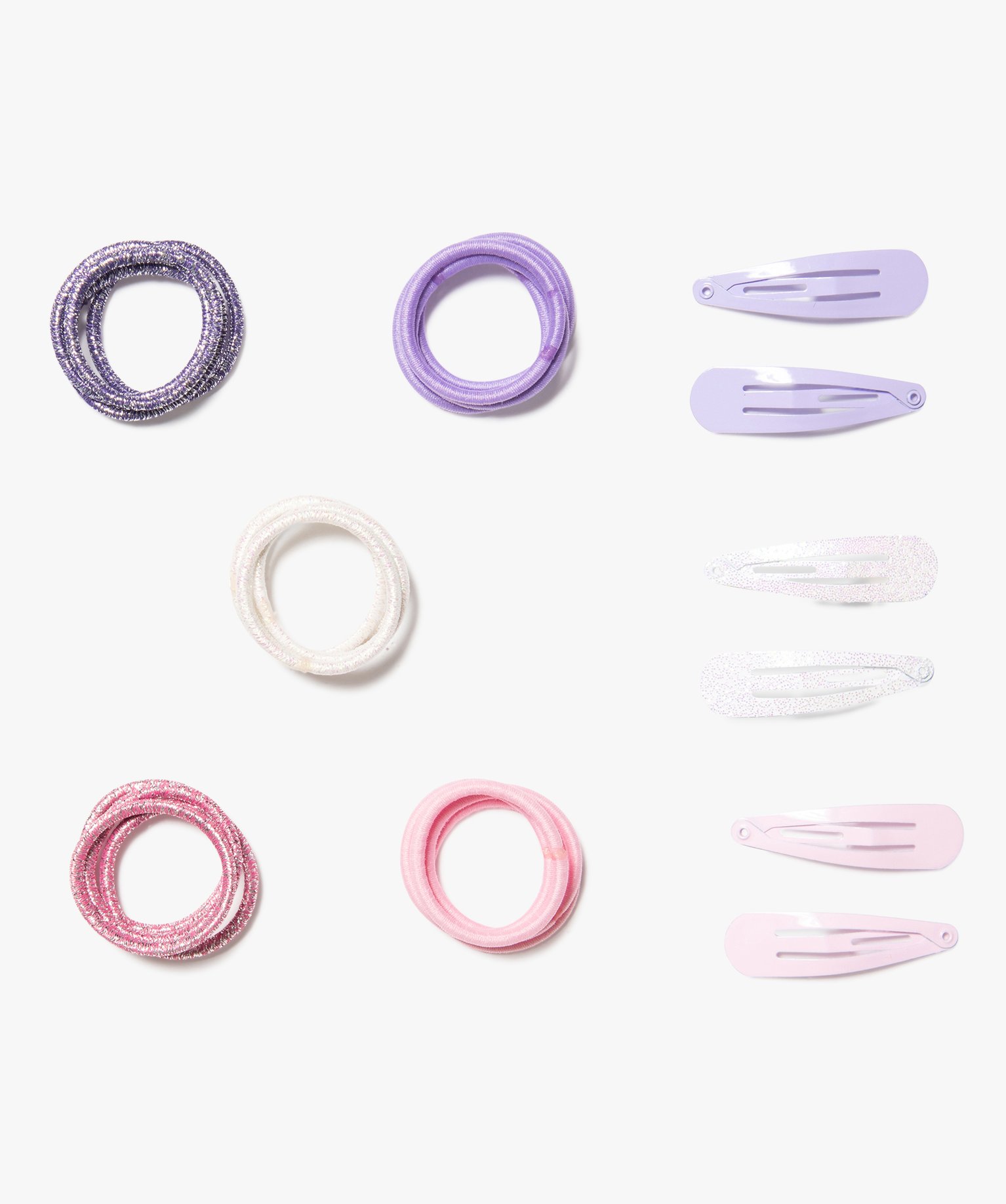 Accessoires cheveux pailletés fille (26 pièces) violet | GEMO