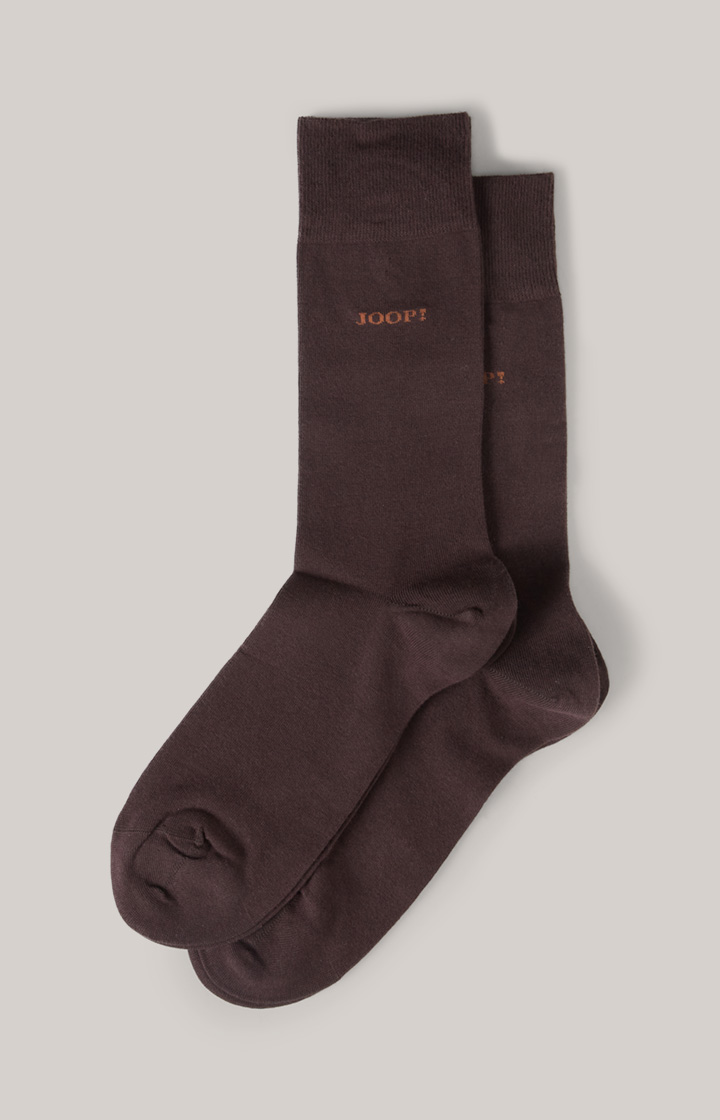 2er-Pack Finest Organic Cotton Socken in Dunkelbraun