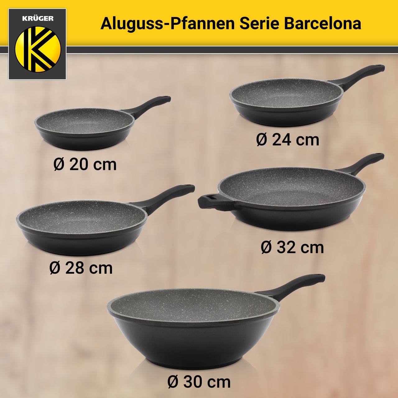 Karl Krüger Aluguss Pfanne BARCELONA, 24 cm