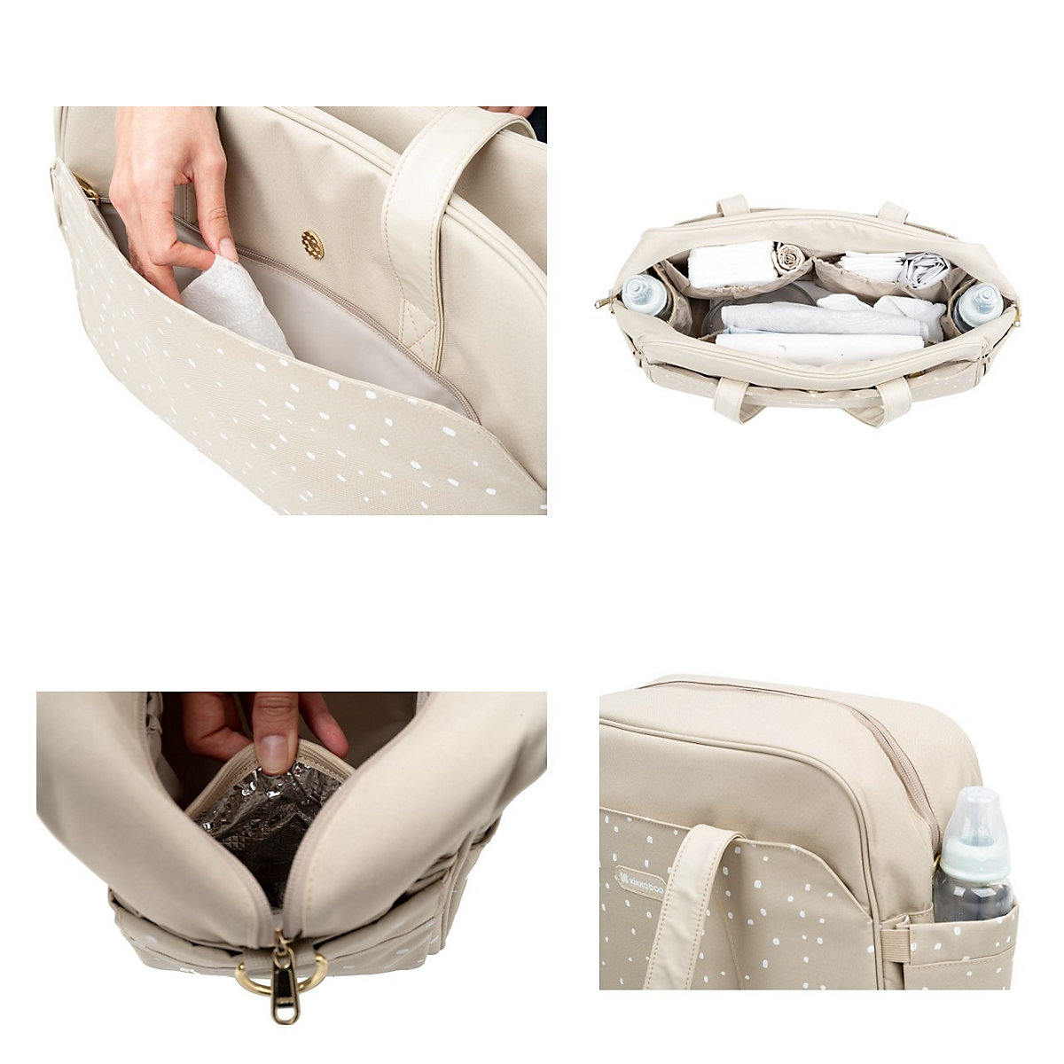 Wickeltasche Chelsea mit Wickelunterlage, Seitentaschen, Thermofach Wickeltaschen