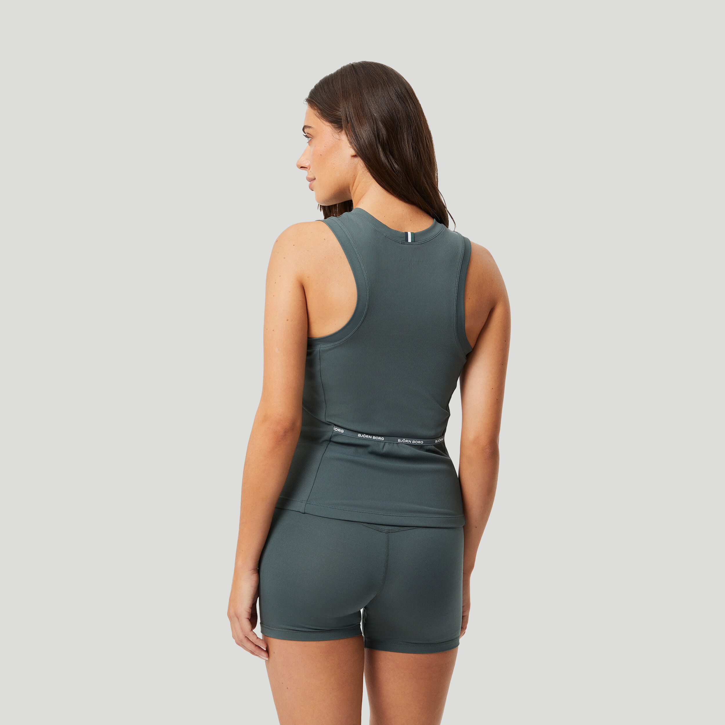Ace Rib Pocket Tank-Top Damen - Dunkelgrün