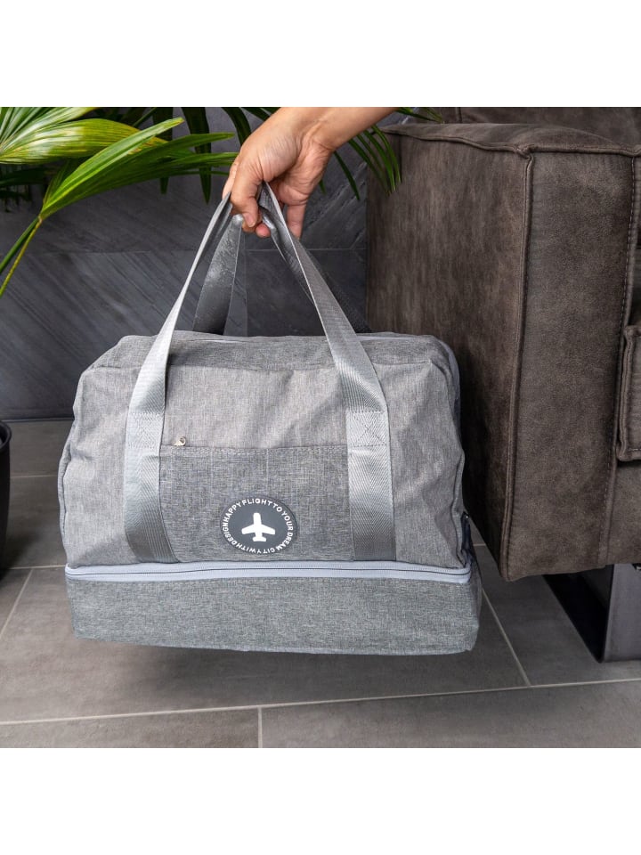Intirilife Wasserfeste Reisetasche in GRAU günstig kaufen onesize