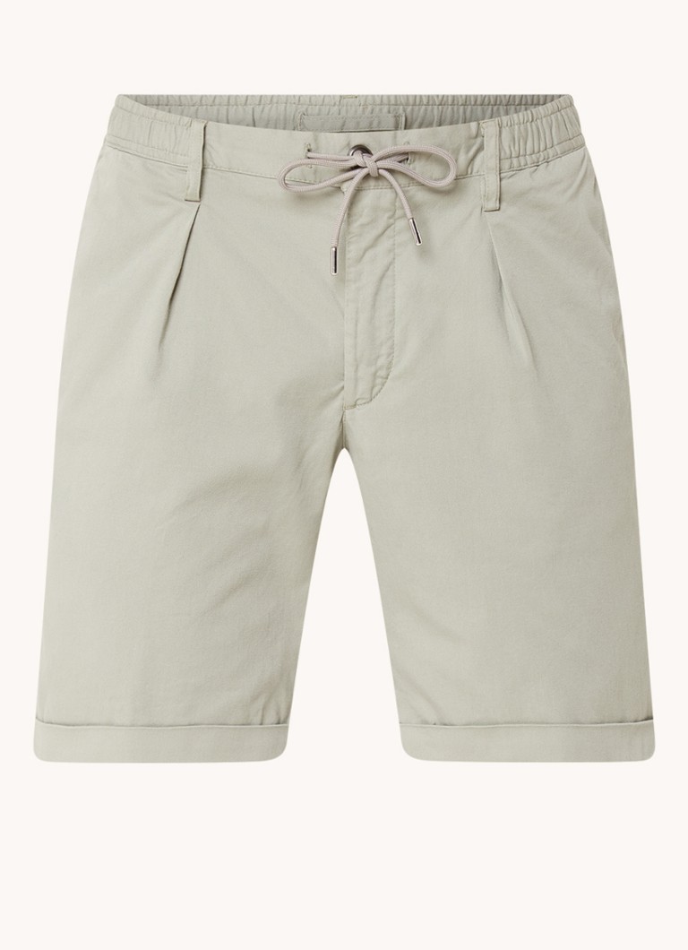 Pantaloni chino Profuomo, cu croială dreaptă și șnur de strângere.