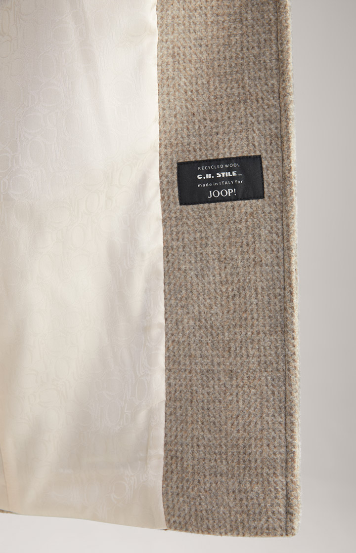 Wool-Mix-Mantel in Greige