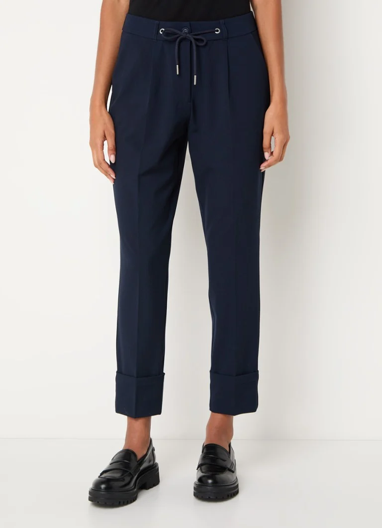 Pantalon court Summum à taille mi-haute et coupe fuselée avec poches latérales