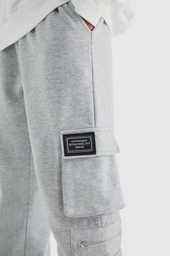 Jersey Cargo-Jogginghose mit Reißverschluss-Detail