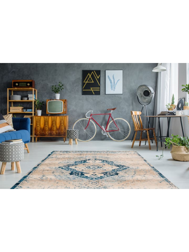 Arte Espina Teppich Neriah in Creme / Blau günstig kaufen