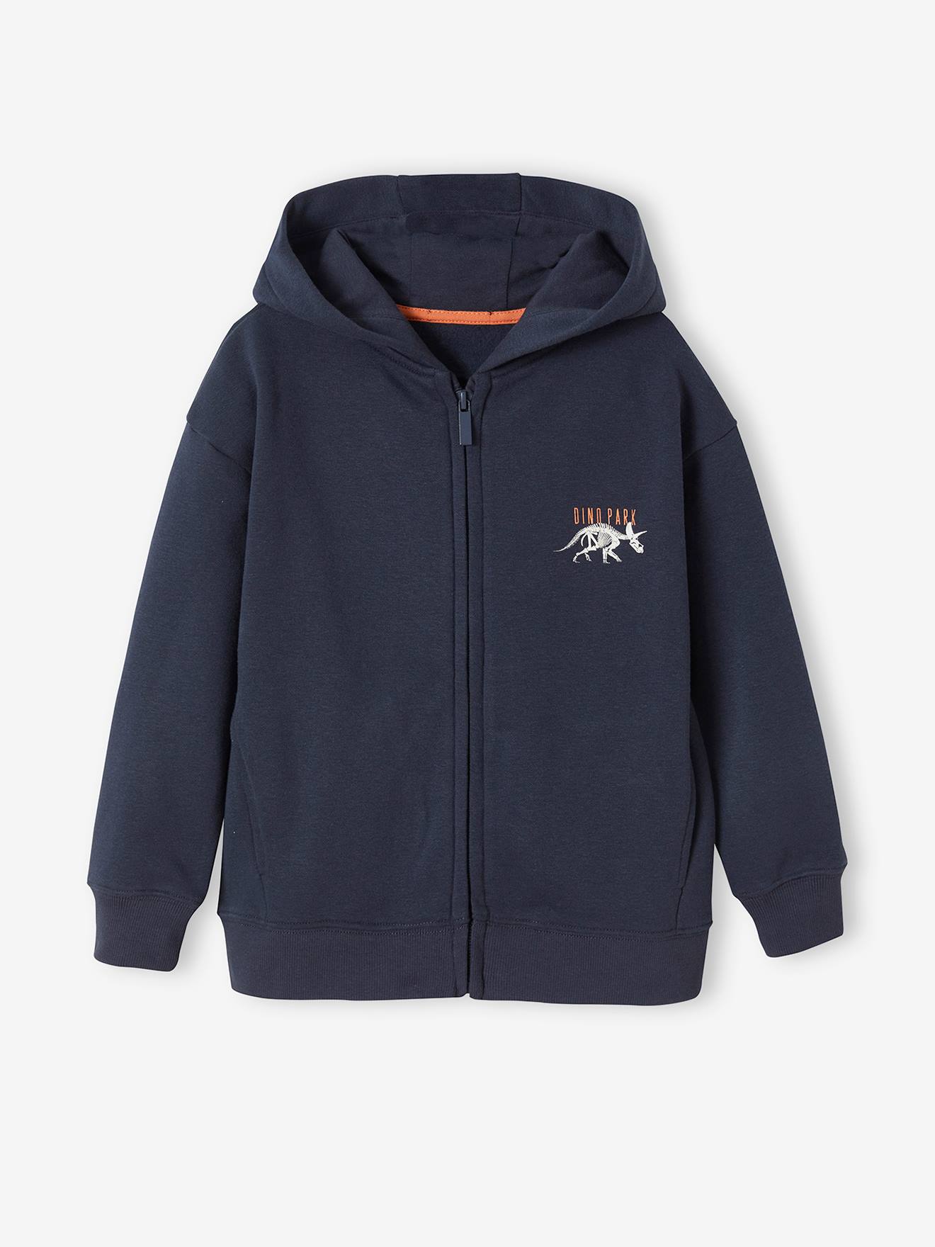 Vertbaudet Jungen Kapuzensweatjacke mit Reißverschluss Oeko-Tex - dunkelgrau