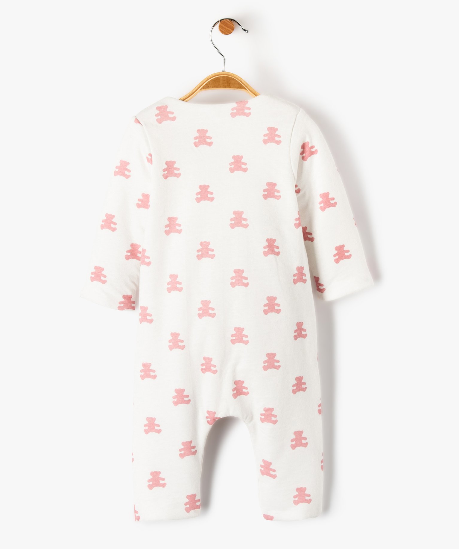 Pyjama bébé à ouverture croisée - LuluCastagnette blanc | GEMO