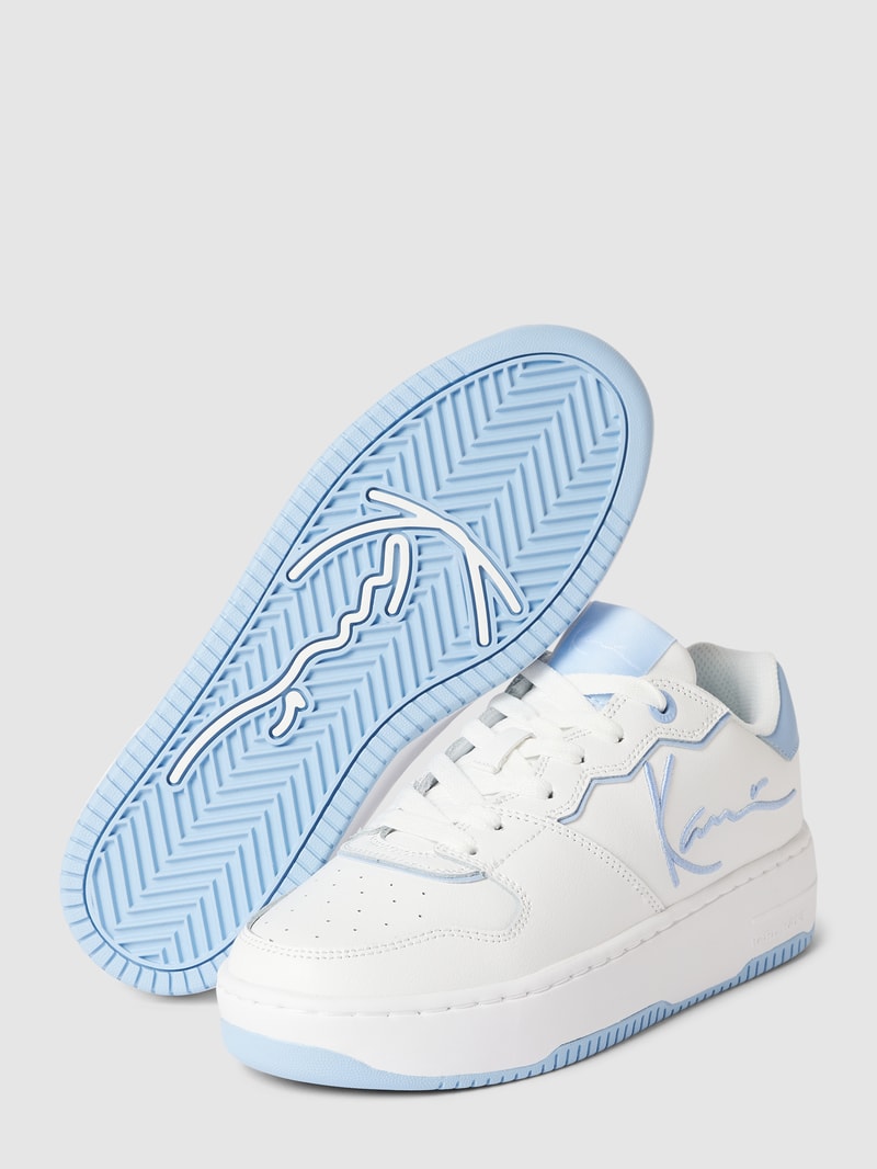 Sneaker mit  Kontrastbesatz Modell 'UP' in weiss