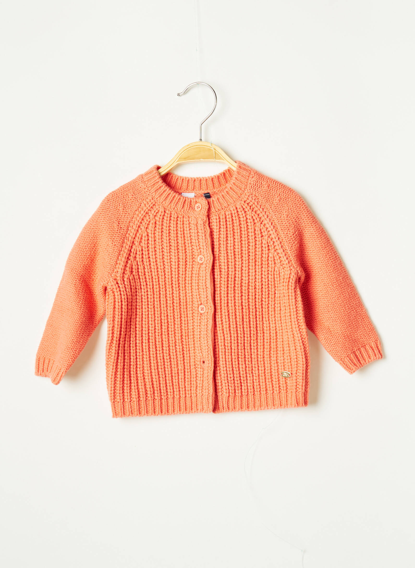 3 Pommes Grosse Maille Fille couleur orange