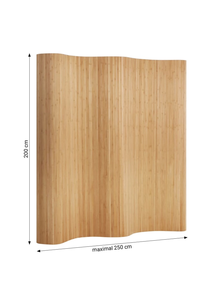 Homestyle4u Paravent Raumteiler in Braun 250x200 cm günstig kaufen onesize