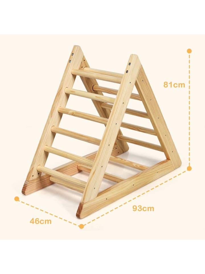 COSTWAY Kletterdreieck ab 3 Jahren in Braun günstig kaufen 94 cm