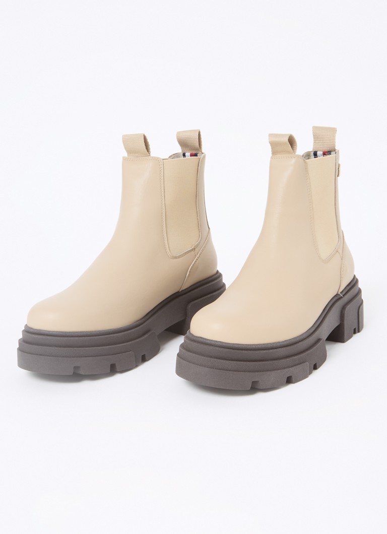 Ghete Chelsea din piele Tommy Hilfiger Combat