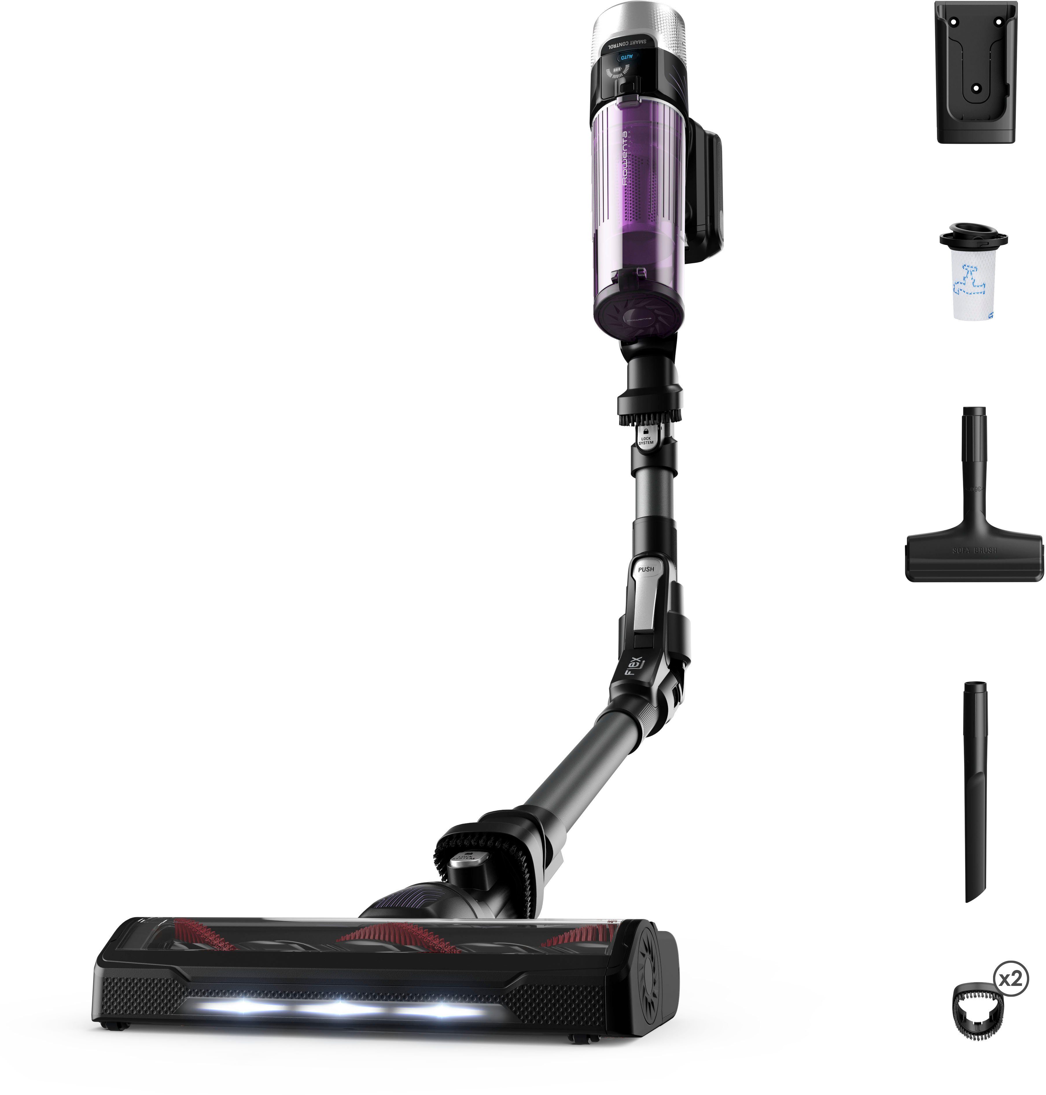 Rowenta Akku-Hand-und Stielstaubsauger HERO, RH2038 X-Force Flex 9.60 Allergy, 250 W, beutellos, kabellos, hohes Fassungsvermögen, Flex-Gelenk, lange Betriebsdauer