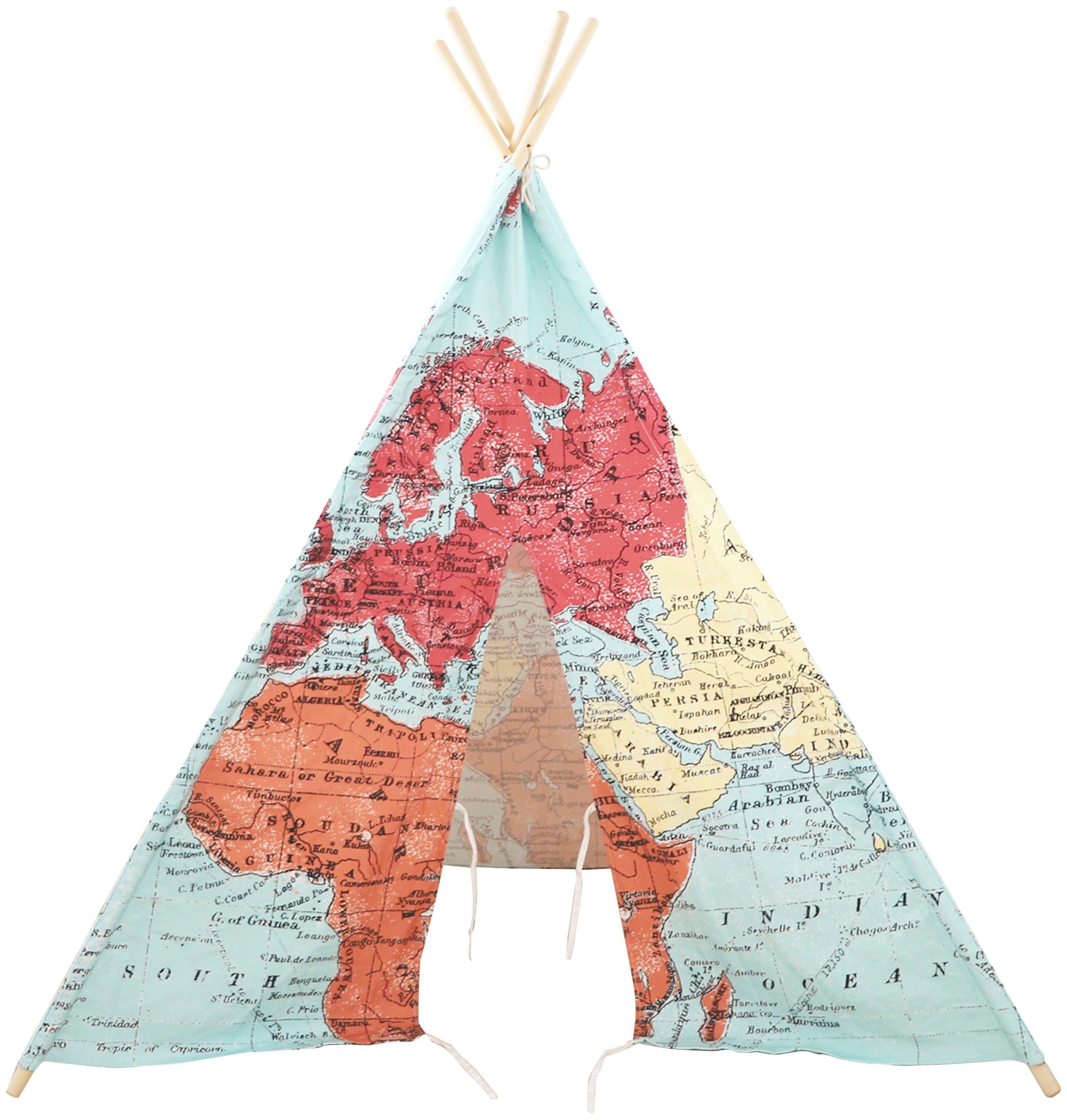 Sunny Tipi-Zelt Weltkarte