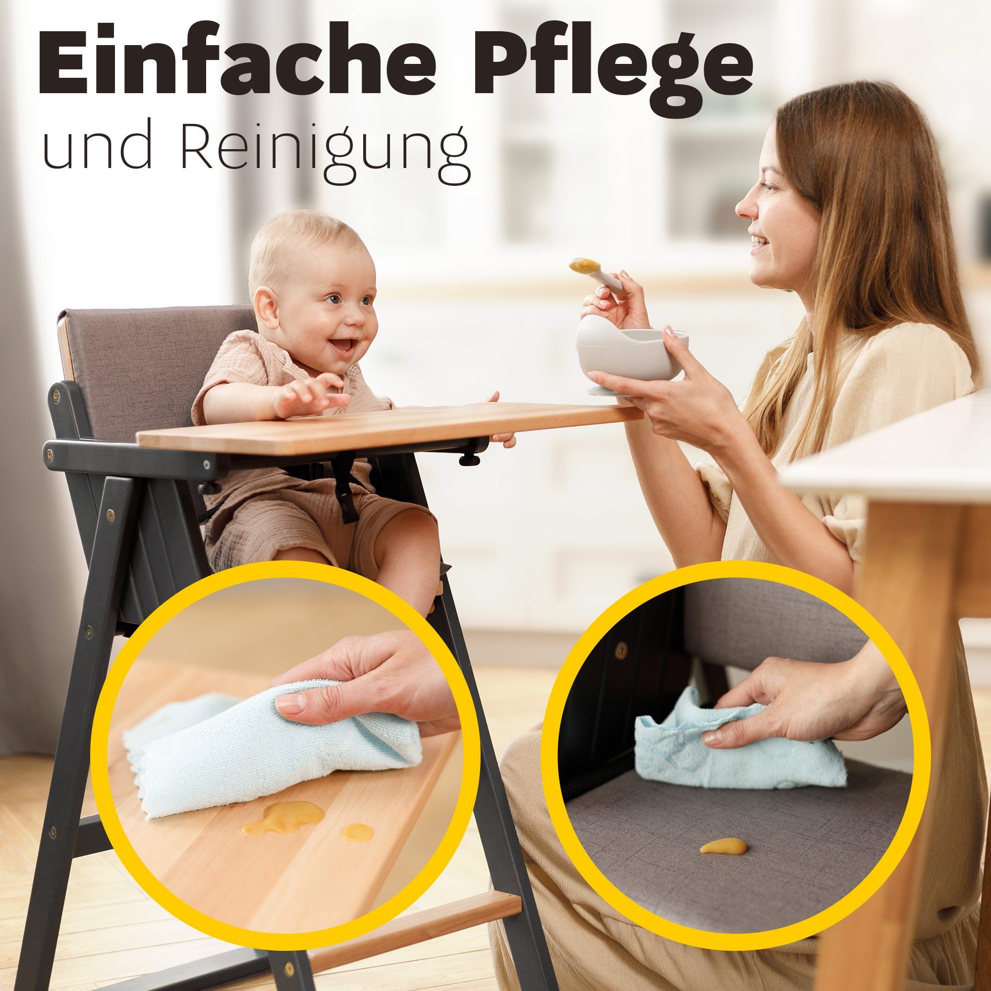 VILHA THE CHILDREN'S FURNITURE FACTORY Hochstuhl Klapp-Treppenhochstuhl STEP UP 101, Babyhochstuhl aus Holz