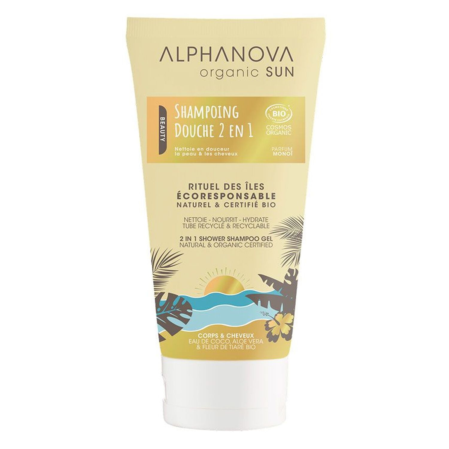 Alphanova Organic Sun Shampoing Douche 2 en 1 Corps et cheveux 150 ml