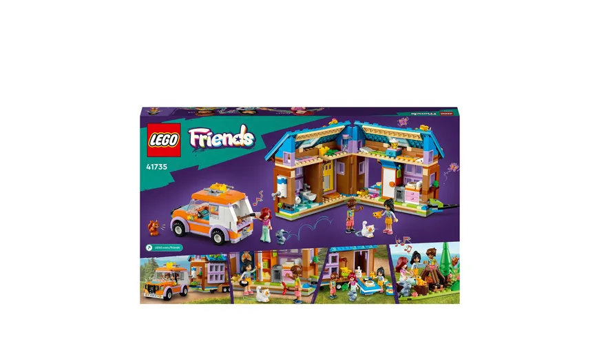LEGO Friends 41735 Mobiles Haus, Camping-Spielzeug mit Auto