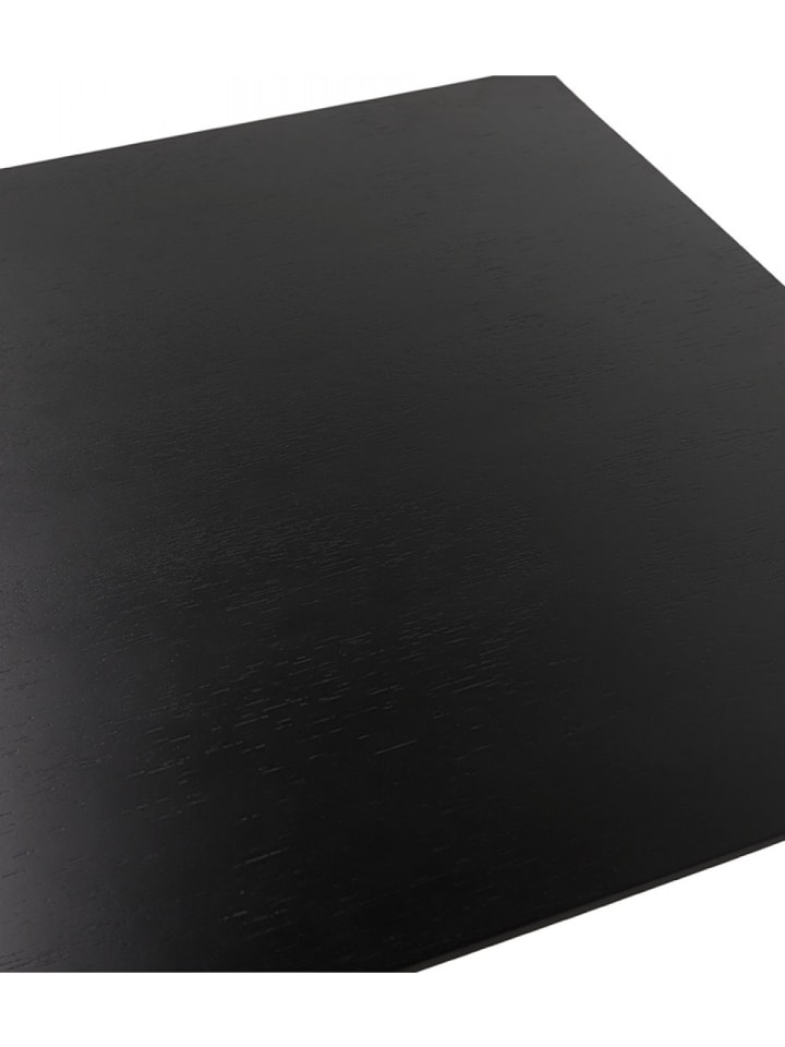 KADIMA DESIGN Esstisch Schwarz Holz Metall | Industrial | MDF & Gebürsteter Stahl in Schwarz günstig kaufen