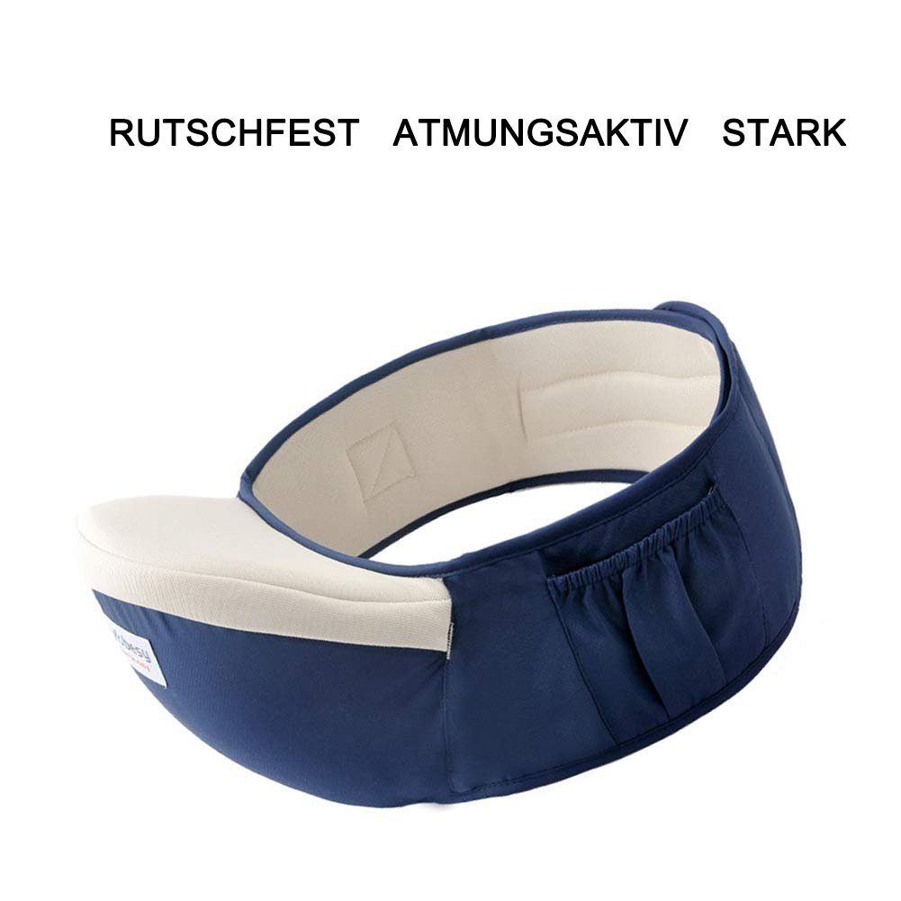 Einemgeld Bauchtrage Baby Hüftsitzträger, mit abnehmbar Tasche Tragehilfe,Einstellbar,360g