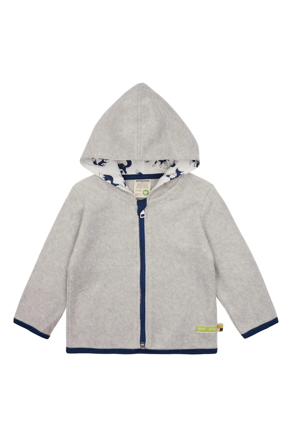 loud + proud  Jacke Weiche Fleece-Kapuzenjacke