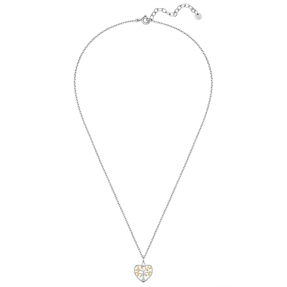 Glanzstücke München Chaîne Arbre de vie Argent sterling Lab Grown Diamond en Argent/or jaune collier