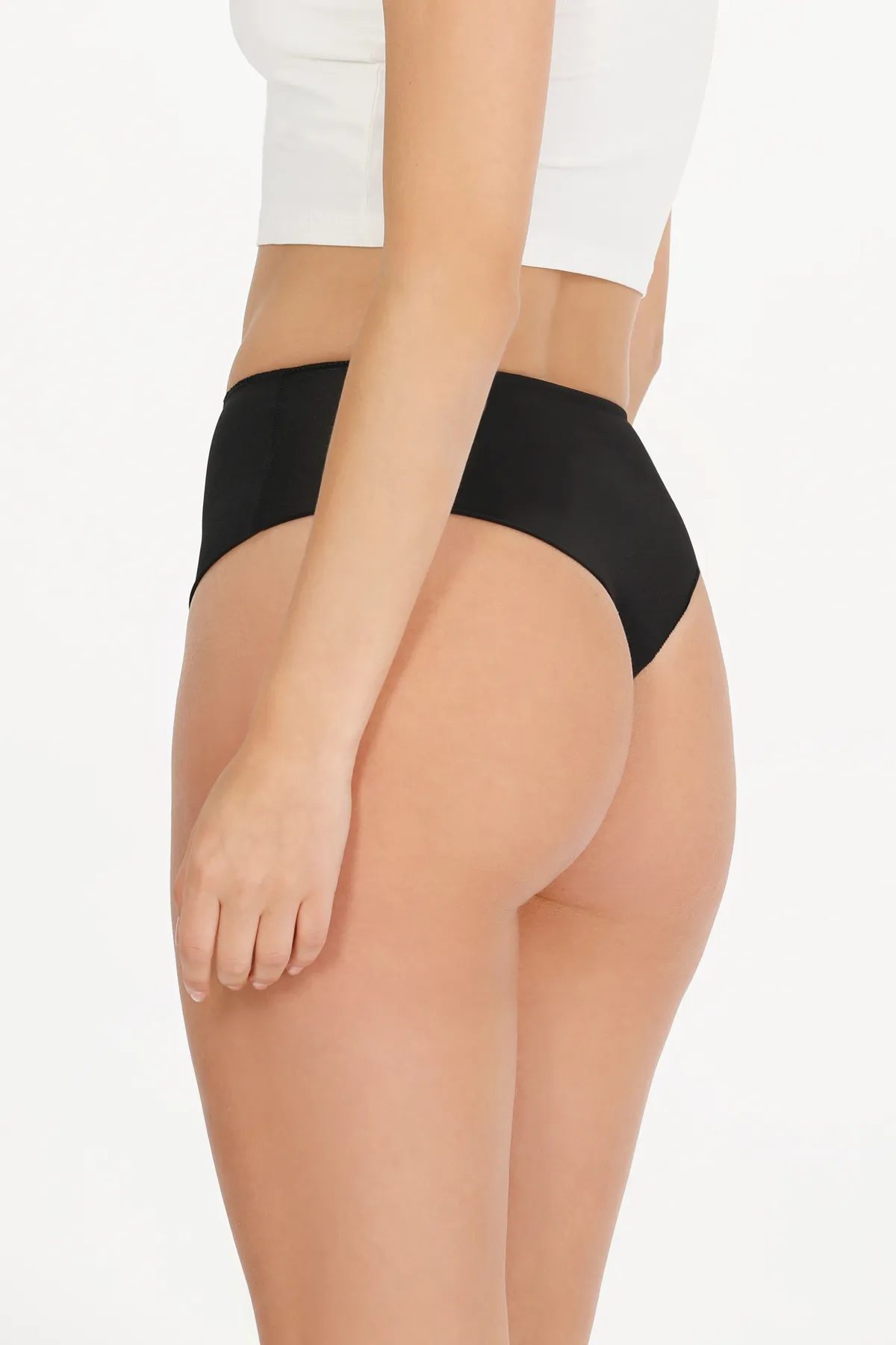 Sensu  Lasergeschnittener Damen-Tanga mit hoher Taille, 3er-Set KTS5002