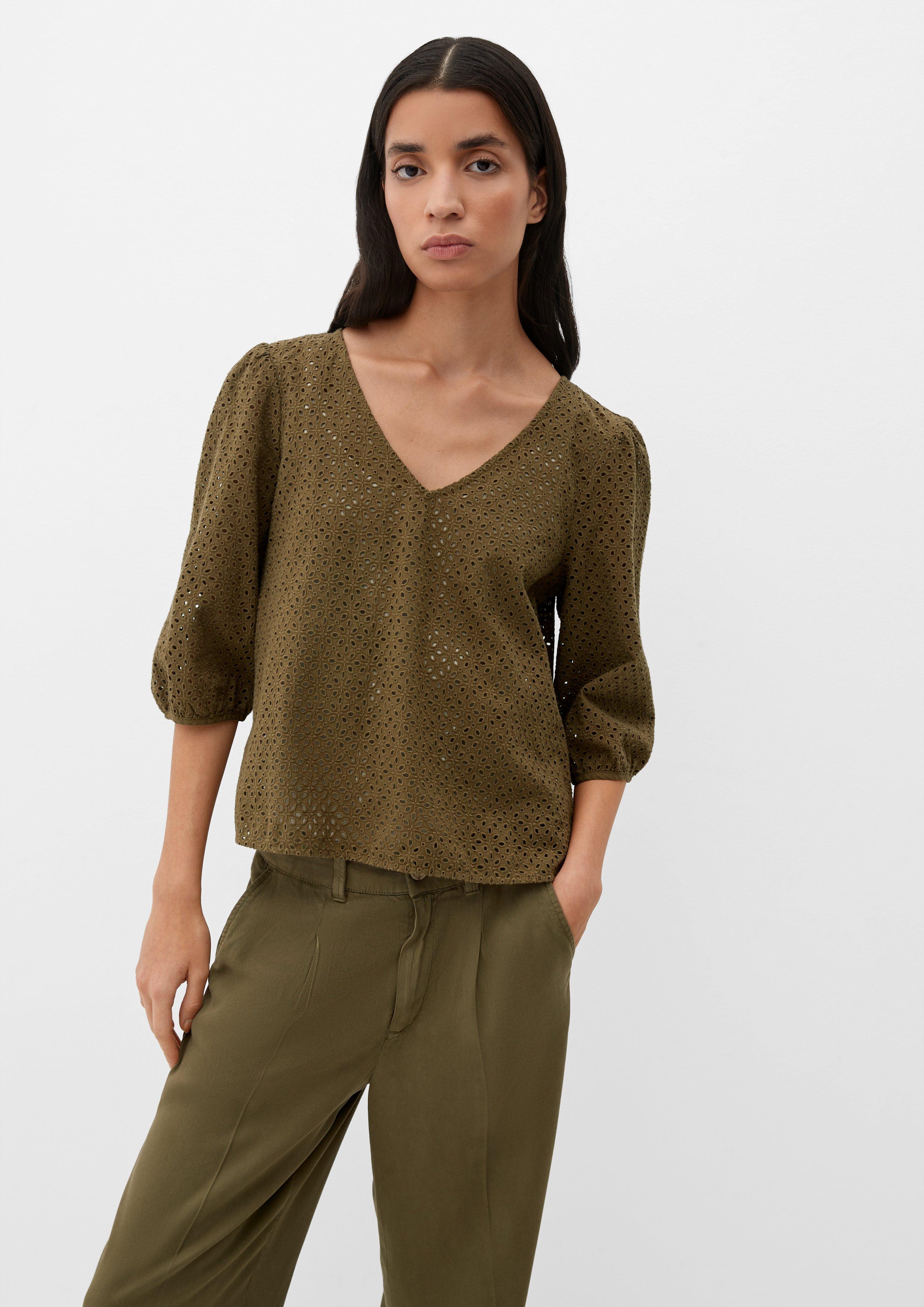 Bluse aus Broderie Anglaise  2128356-77L4