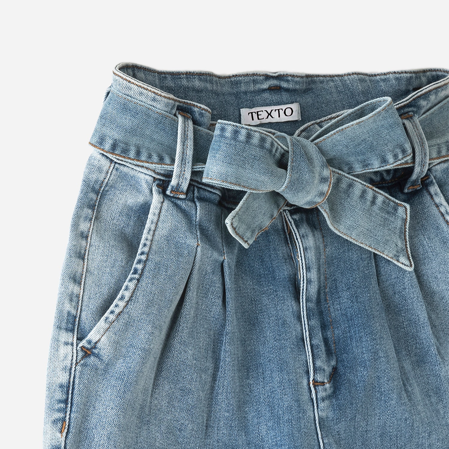 Jean slouchy TEXTO bleu délavé