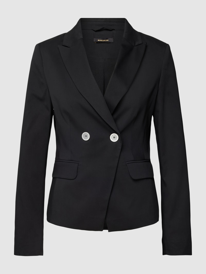 Blazer mit Reverskragen in schwarz