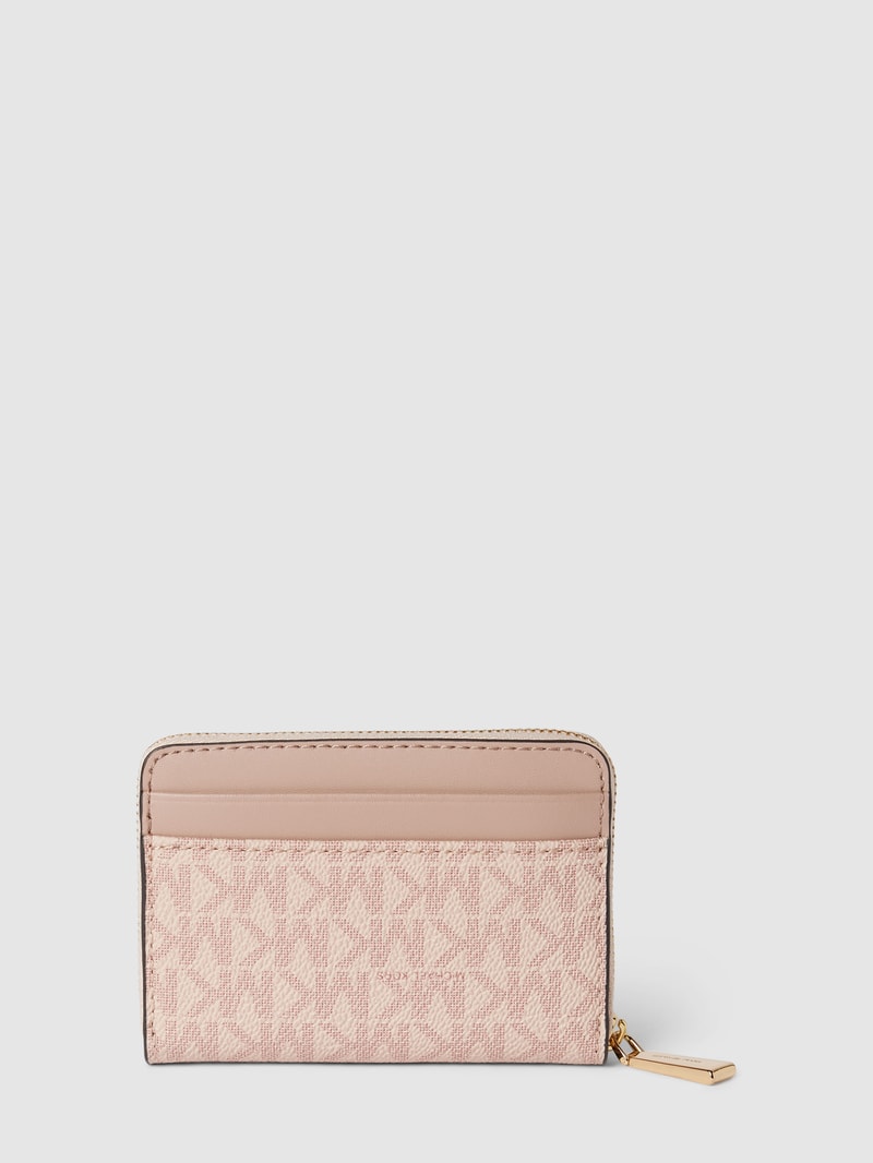 Portemonnaie mit Label-Applikation Modell 'JET SET CHARM' in rosé