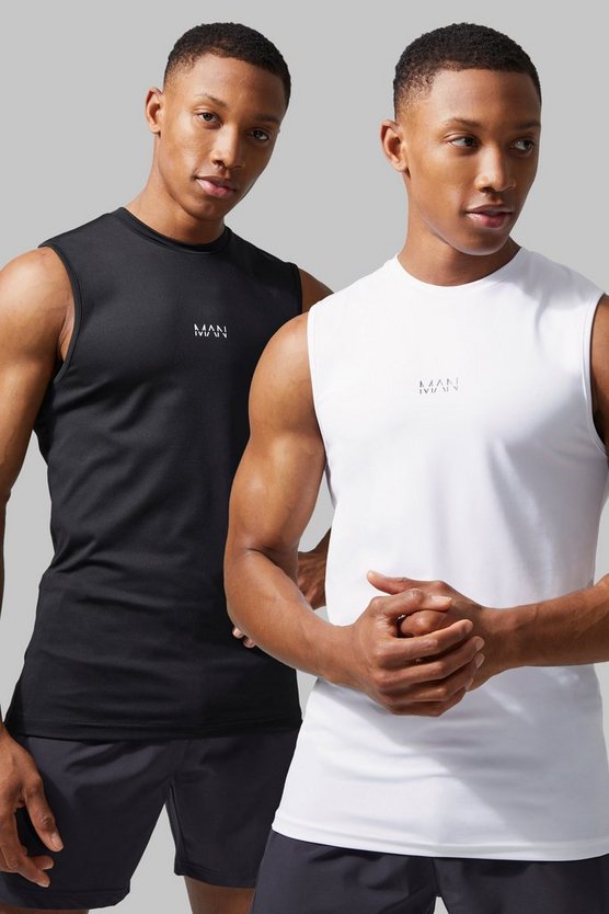 2er-Pack Man Active Kompressions Tanktop