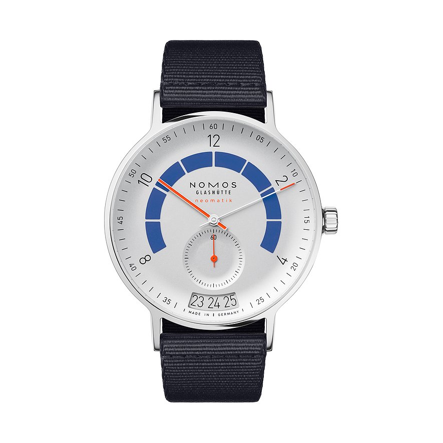 Nomos Glashütte Herrenuhr Autobahn neomatik 41 Datum sportgrau