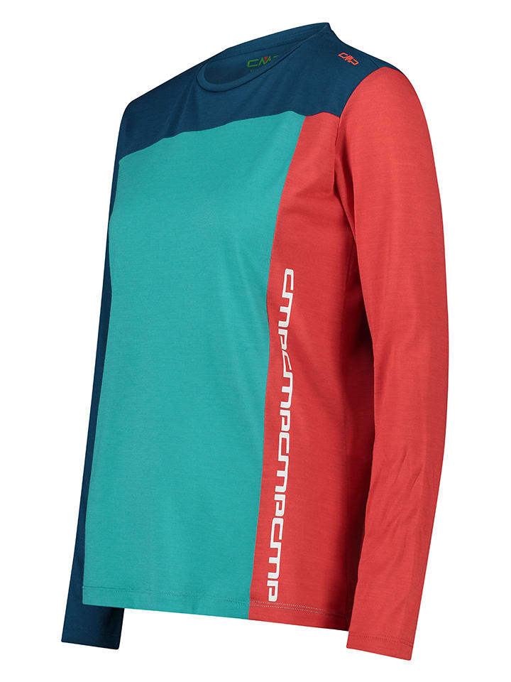 CMP Funktionsshirt in Petrol/ Rot/ Dunkelblau günstig kaufen