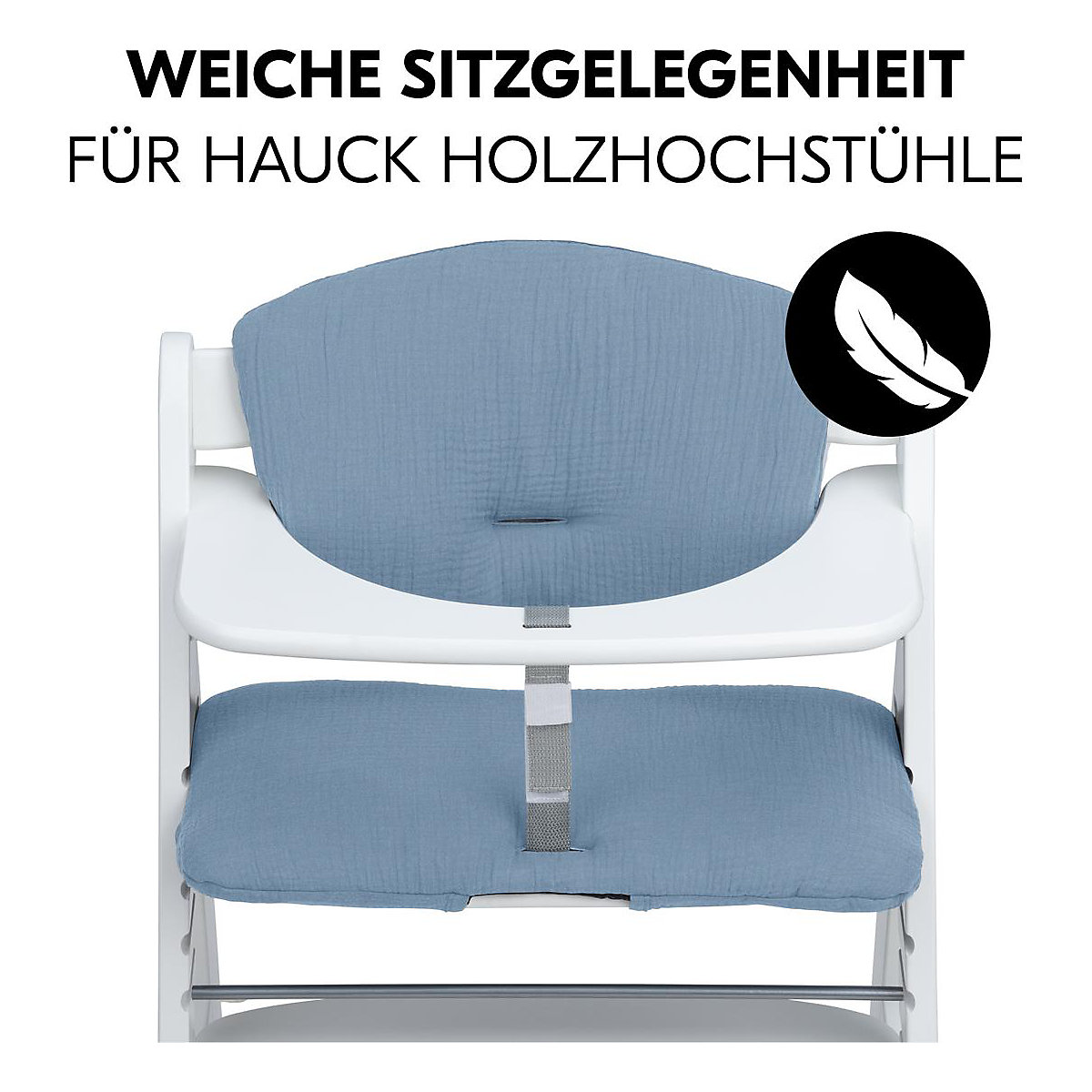 Hochstuhlauflage, Dusty Blue